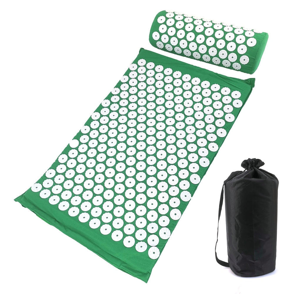 Massager Cushion Yoga Mat Acupressure & Pillow Set